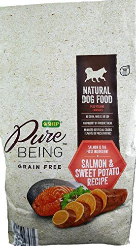 No artificial flavors or preservatives. Shep Pure Being Grain Free Natural Dog Food (4lbs.) Salmon ...