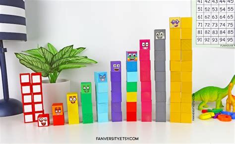 Numberblocks 11 20 Blocks Stackable Wooden Blocks Etsy