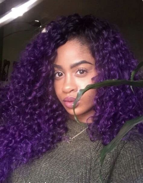Pin by BabyG0ld? on Colorpop | Purple natural hair, Dyed curly hair, Curly hair styles