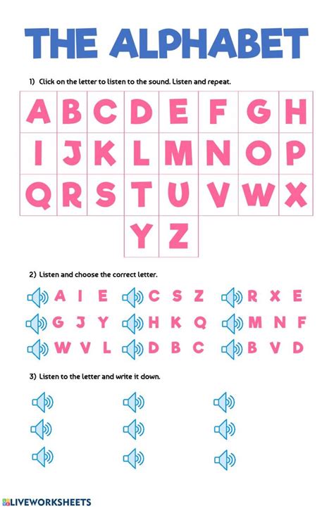 The Alphabet English As A Second Language Esl Worksheet You Can Do