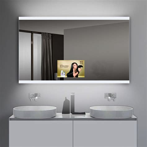 Frame Less Android Smart Mirror With Built In Tv At Bathselect