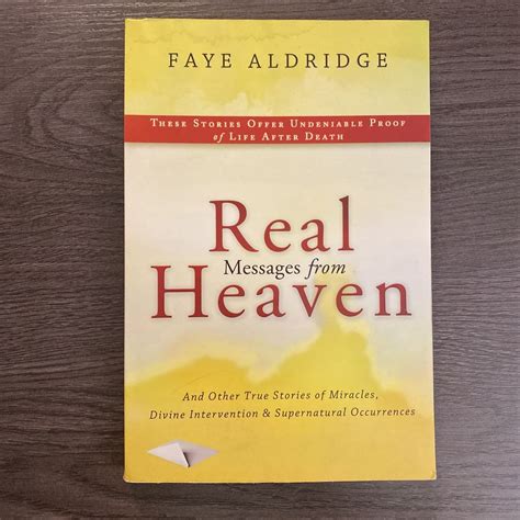 Real Messages From Heaven By Faye Aldridge Paperback Pangobooks
