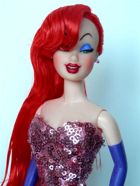 Jessica Rabbit Barbie Doll Ooak Repaint Custom With Outfit Unique In
