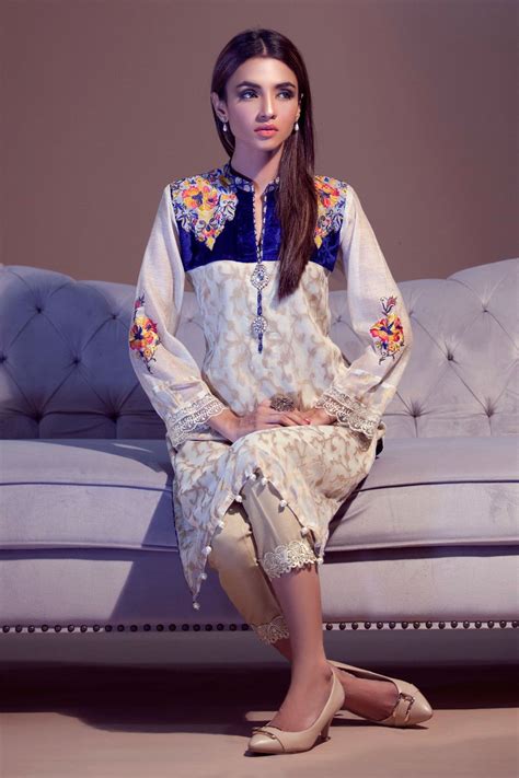 Jv Couture108 Beige Shirt And Trouser Women Beautiful Pakistani