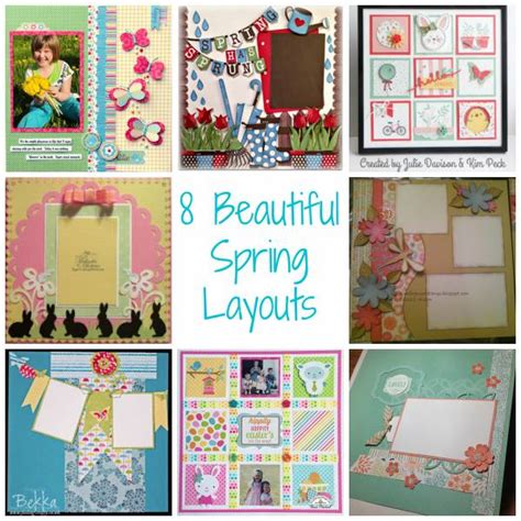 8 Beautiful Spring Layouts Scrap Booking