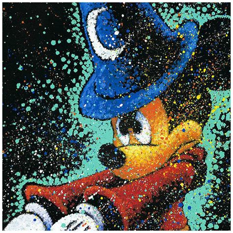 Mickey Casts A Spell 16 X 12 Disney Fine Art Treasures On Canvas By