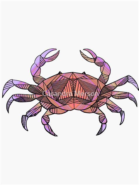 Cancer Crab Sticker By Casandras Art Redbubble
