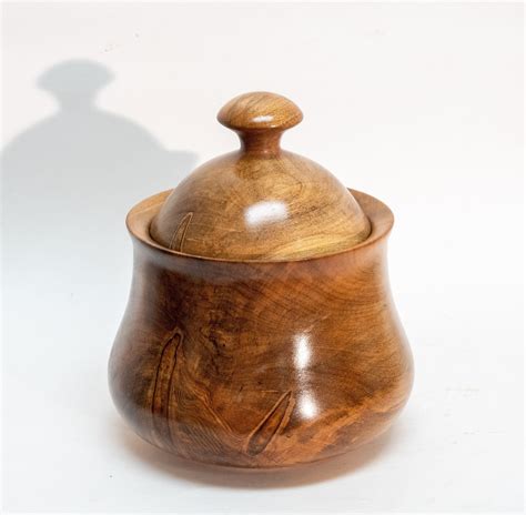 Unique Turned Lidded Wooden Bowl Container Box Curly Highly Figured