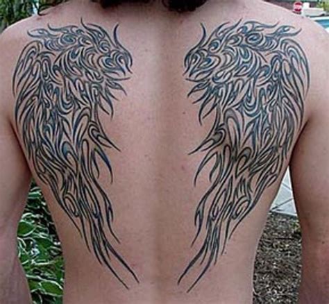 Wings drawing winged stencil lower back tattoos tattoo designs stencils back tattoo free tattoo designs tattoos neck tattoo. Wing Tattoo Meanings and Photos: Angel, Fairy, and Tribal ...