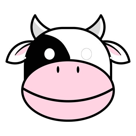 12 Best Free Printable Cow Mask