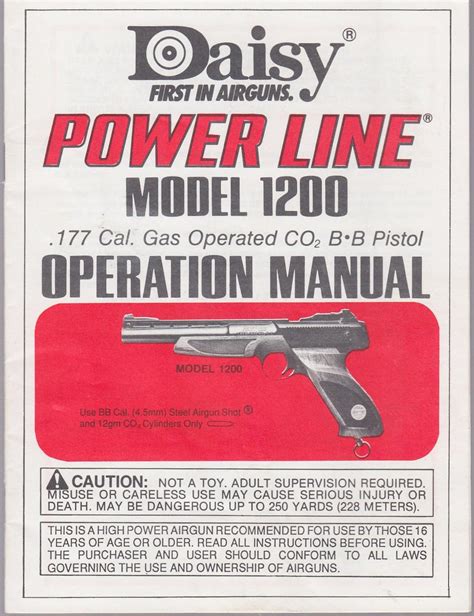 Daisy Power Line Model Operation Manual De Daisy Manufacturing
