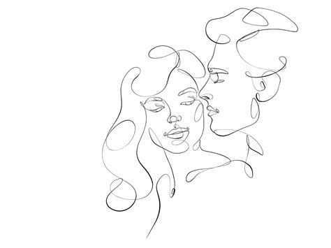 Couple Line Drawing Behance