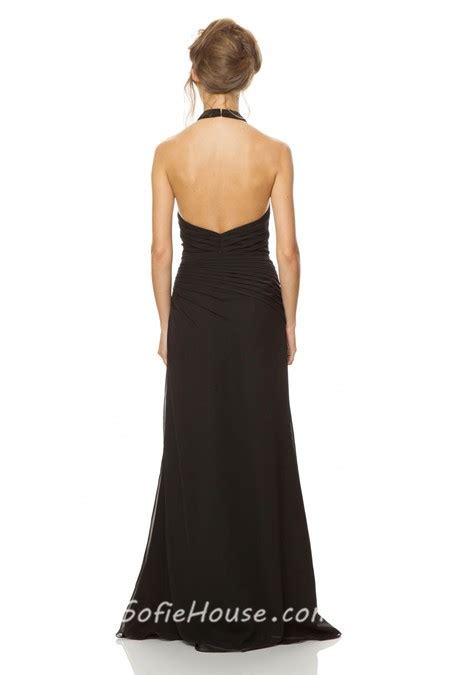 Tips for choosing a mermaid style wedding dress. Fitted Mermaid Halter Sweetheart Backless Long Black ...