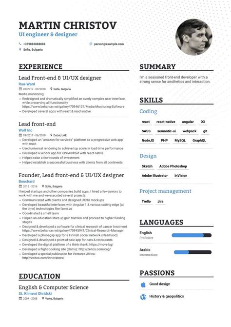 Whether you have a formal college education or not, they're a. DOWNLOAD: Front End Developer Resume Example for 2020 | Enhancv.com