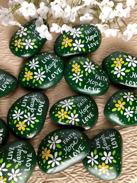 Words Of Encouragement Painted Rock Stay Strong Hand Rock Painting