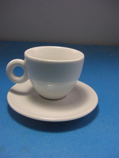 Illy Espresso Demitasse Cup And Saucer Set White Ceramic Ipa Italy