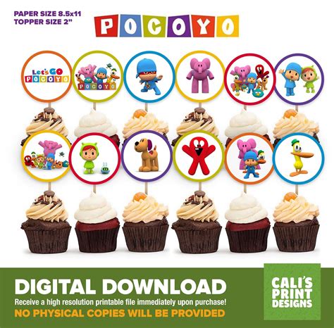 Diy Party Free Printable Cupcake Toppers Pocoyo Images And Photos Finder Sexiz Pix