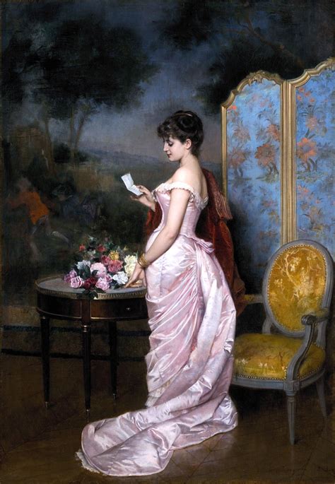The Love Letter By Auguste Toulmouche 1883 Classic Paintings Old