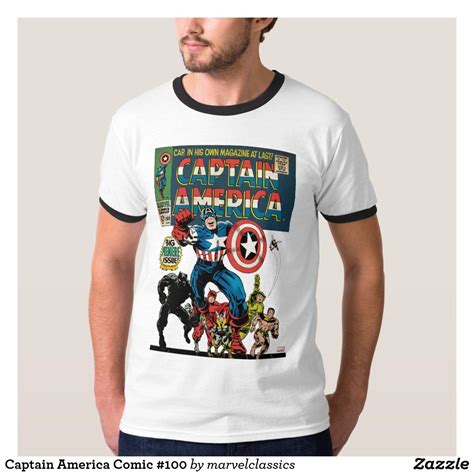 Captain America Comic 100 T Shirt Captain America Comic