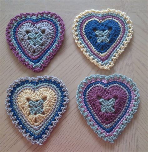 Sweetheart Coasters Made By Tangles By Pattern By Yarn Pumpkin Crochet