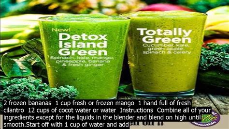 Tropical Smoothie Detox Island Green Recipe · This Tropical Green Smoothie Is A Delicious Youtube