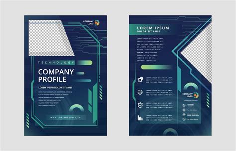 Technology Company Profile Template 21920035 Vector Art At Vecteezy