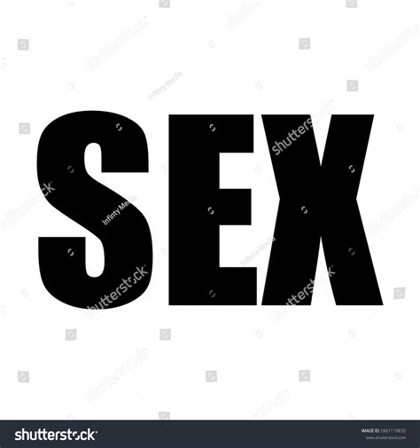 Sexo De Palabra Aislado En Fondo Vector De Stock Libre De Regalías 1861119835 Shutterstock