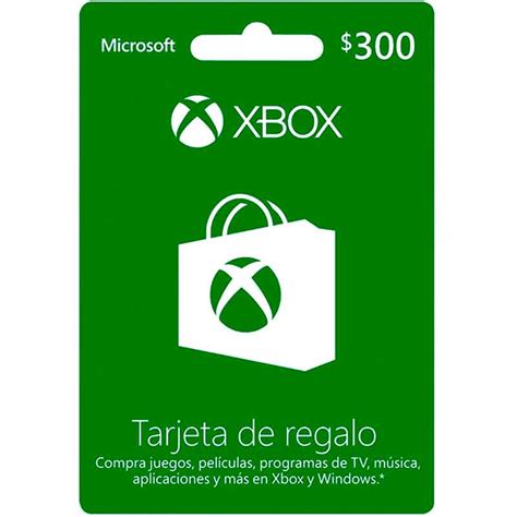 Tarjeta De Regalo Xbox Live Microsoft T Card Mxn300 Esd K4w 03198