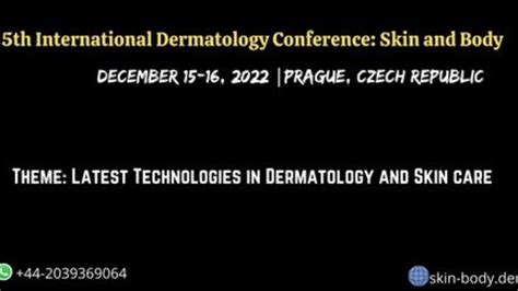 5th International Dermatology Conference: Skin and Body Tickets by