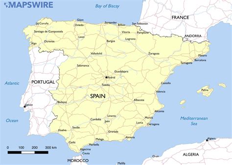 Free Maps Of Spain Mapswire Com