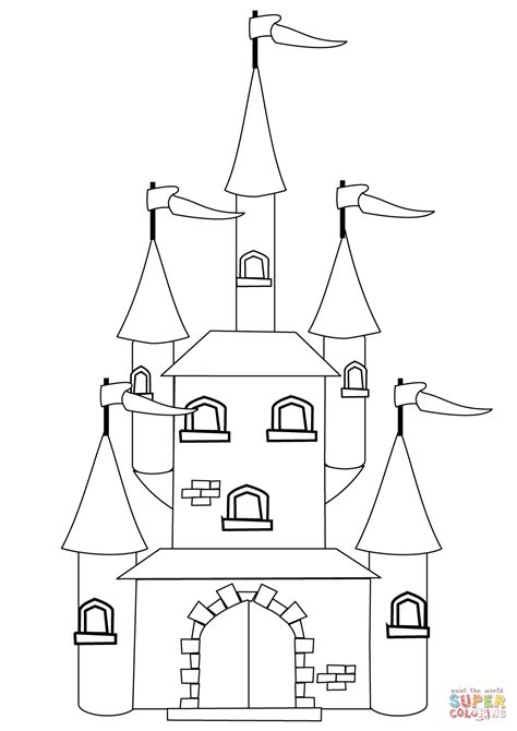 Fairytale Castle Coloring Page Free Printable Coloring Pages For Kids