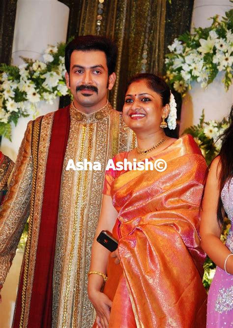 The actor got married to supriya menon, who is a news reporter in mumbai. Asha Ashish: Prithviraj Supriya Menon Wedding Reception ...