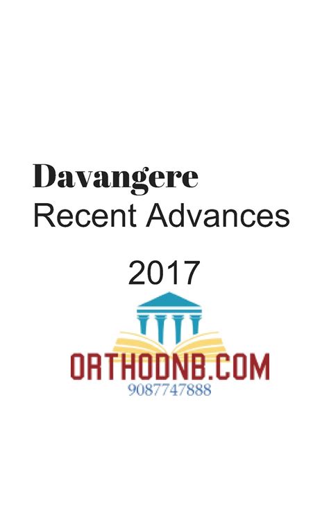 Davangere Recent Advances Volume Dnb Orthopaedics Ms Orthopedics Mrcs