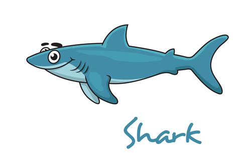Cute Cartoon Shark 11521061 Vector Art At Vecteezy