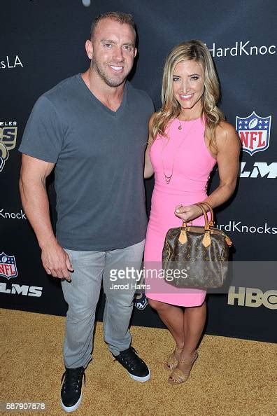Heath Evans And Cynthia Frelund Arrive At The Premiere Of Hbo And Nfl