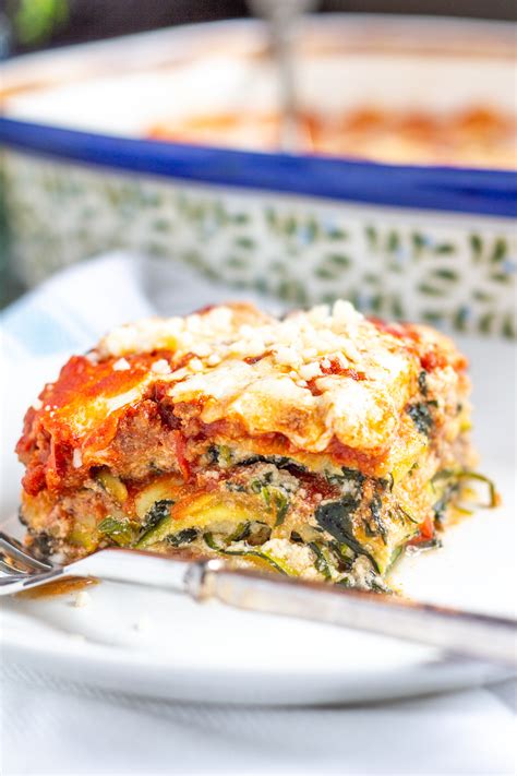 Zucchini Lasagna With Bolognese Sauce A Meaty Low Carb Lasagna