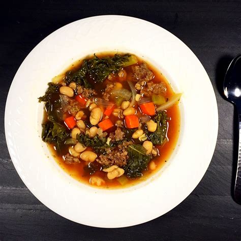 Tuscan Bean Kale And Lean Turkey Sausage Soup Living Well With Luisa