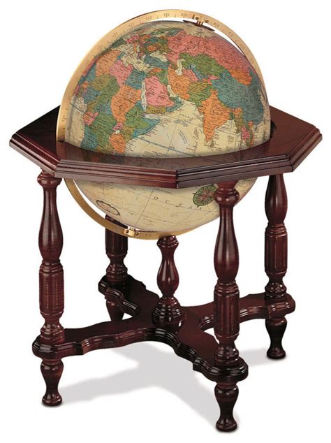 Statesman 20 Antique Illuminated Floor Globe Traditional World