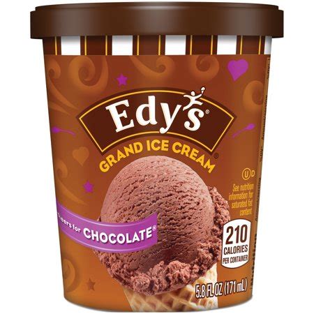 At dreyer's, we believe life is a little richer when we get to share the joy of ice cream. EDY'S/DREYER'S Grand Chocolate Ice Cream 5.8 oz Cup ...