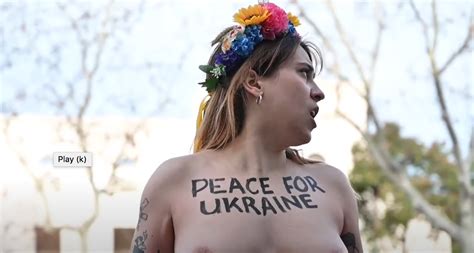 Femen Ukraine Protest Against Putin In Paris France Nudity Context