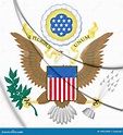 Die Vereinigten Staaten Von Amerika 3D Wappen Stock Abbildung ...