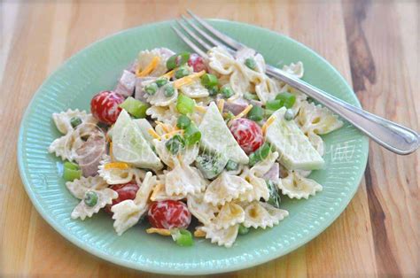 Bring a pan of water to the boil, cook the pasta for 10 to 12 minutes until soft. Smoked Ham & Veggies Pasta Salad | Southern Plate