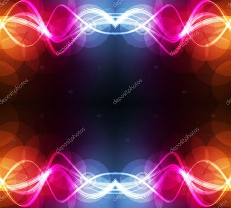 Cute Glowing Neon Lights Background Frame Illustration Vector Premium