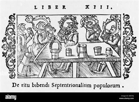 Medieval Drinking Scene In Scandinavia Stock Photo Alamy