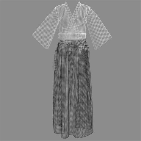 Ellbill Hakama Japanese Clothes 3d Model Marvelous Designer
