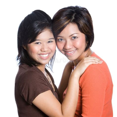 Beautiful Asian Sisters In Close Hug Stock Image Image Of Caring Ethnic 8608617