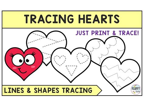 6 Fun And Easy Heart Tracing Worksheet Fluffytots