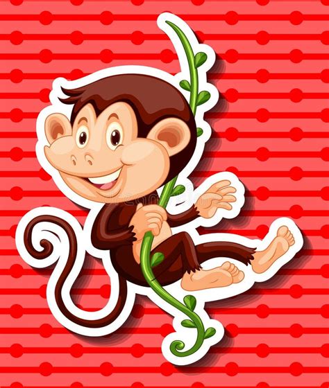 Monkey Hanging On The Vine Stock Vector Illustration Of Hanging 67765645
