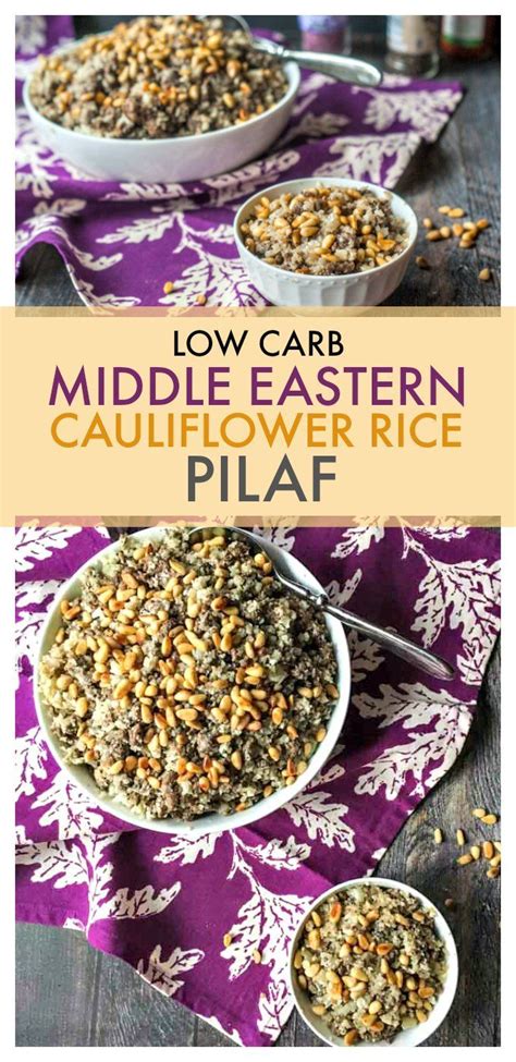Mujadara is a signature middle eastern dish of lentils and rice w/ crispy fried onions. Middle Eastern Cauliflower Rice Pilaf | Recipe | Food ...