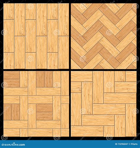 Wooden Parquet Floor Vector Seamless Texture